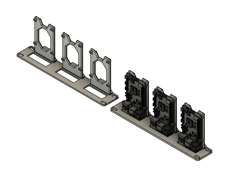 Support de montage en rack de 10 pouces pour 3 Raspberry Pi 5