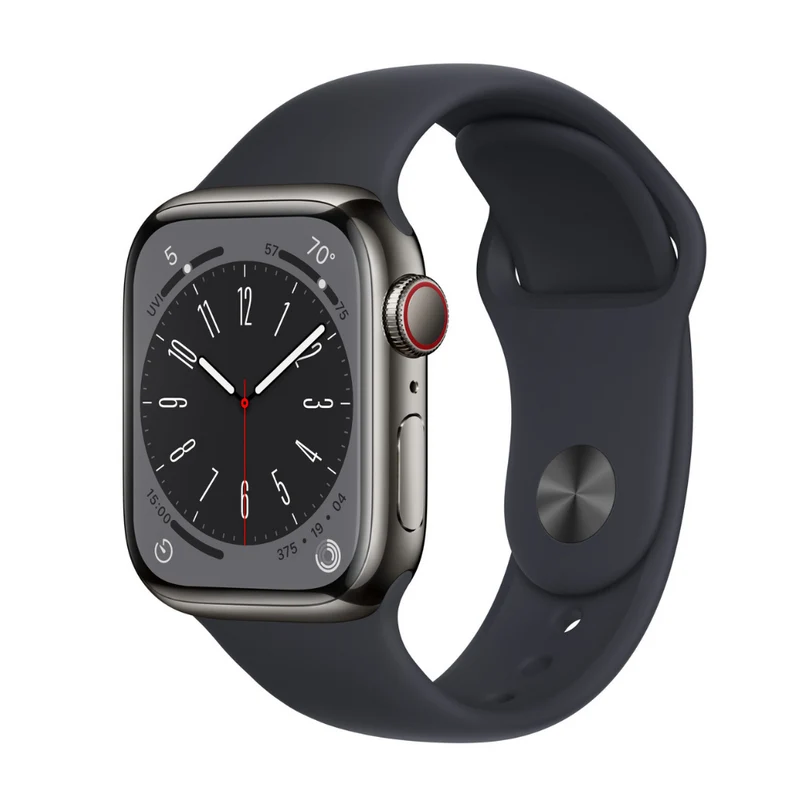 Apple Watch Series 8 Boîtier en acier inoxydable 45 mm Cellular - Graphite