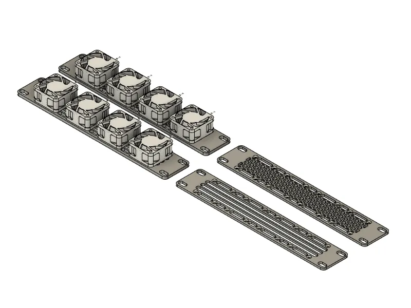 Panneau de rack 10 pouces pour ventilateurs 40x40