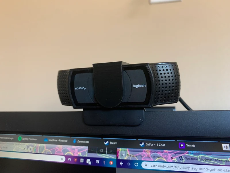 Cache webcam pour Logitech C920 - Confidentialité sans adhésifs