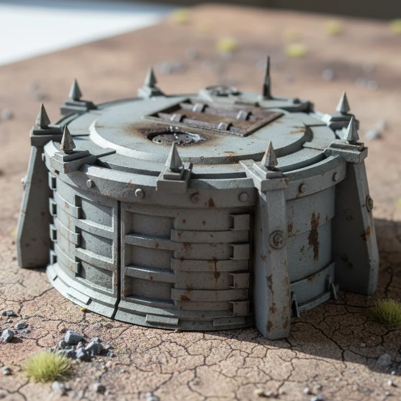 Dépôt de véhicule détaillé pour terrain de Wargaming