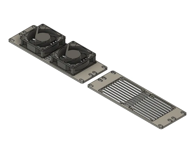 Panneau de rack 10" 2U pour ventilateur de 80 mm