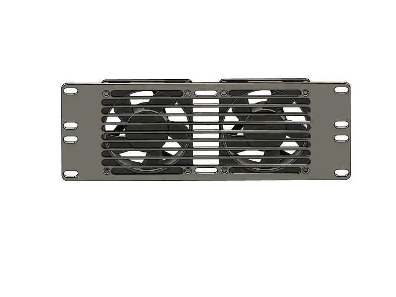 Panneau de rack 10" 2U pour ventilateur de 80 mm