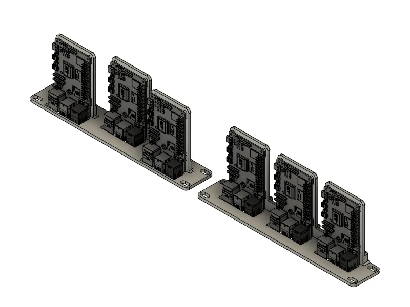 Support de montage pour rack 10" pour 3x Raspberry Pi 5