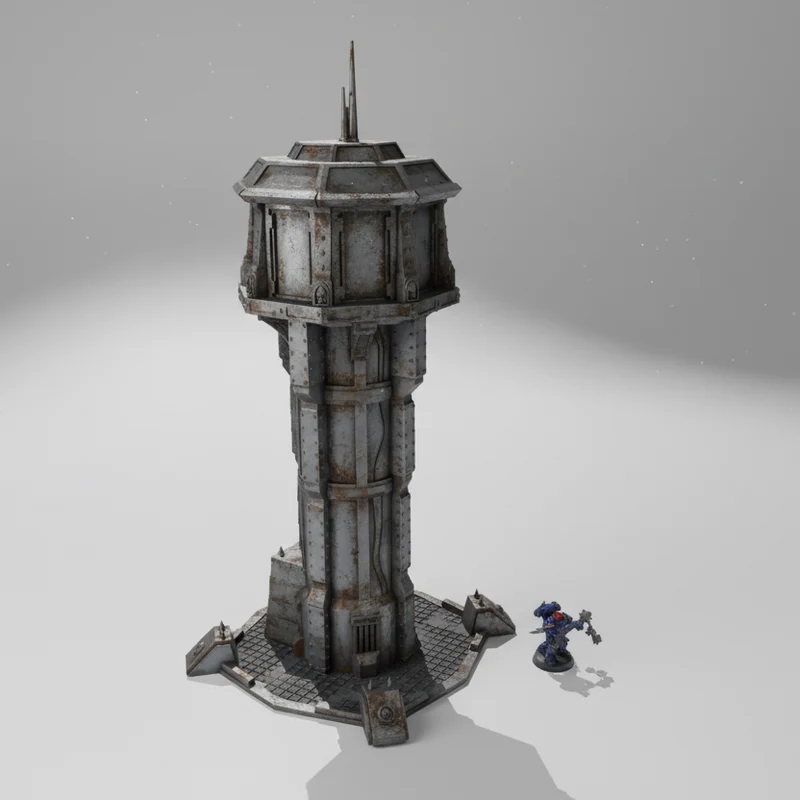 Tour de contrôle aérien détaillée pour Warhammer 40k