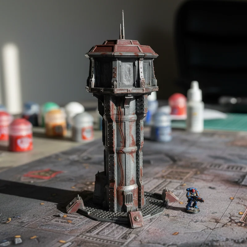 Tour de contrôle aérien détaillée pour Warhammer 40k