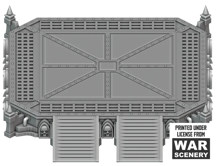 Terrain de jeu de guerre de zone d'atterrissage dystopique pour Warhammer 40k