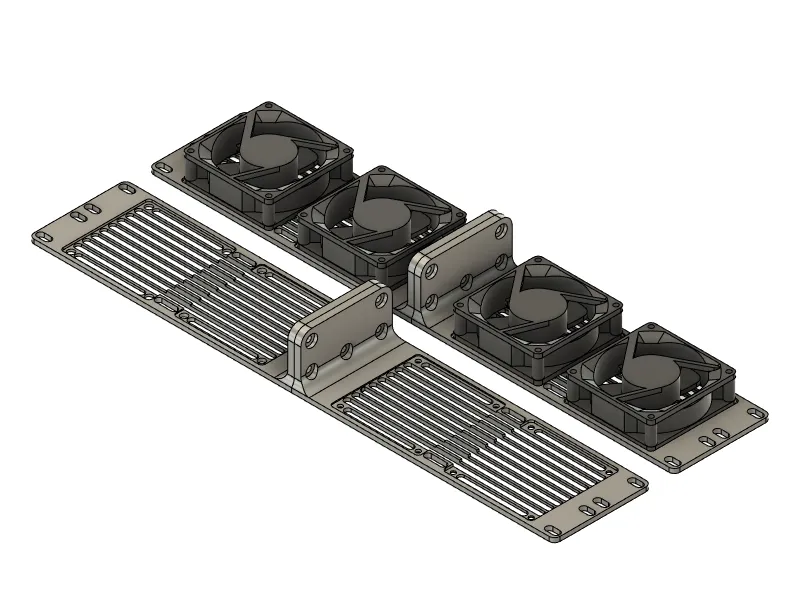 Panneau plein 2U de 19 pouces pour ventilateur de 80 mm