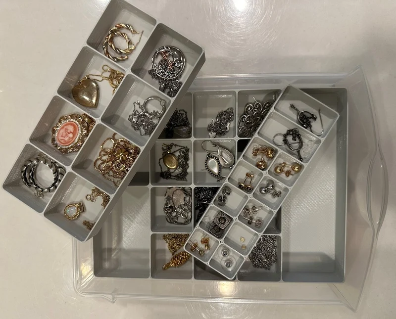 Bacs de rangement pratiques pour Sterlite à 5 tiroirs – Parfait pour les bijoux, l'artisanat et les petites pièces
