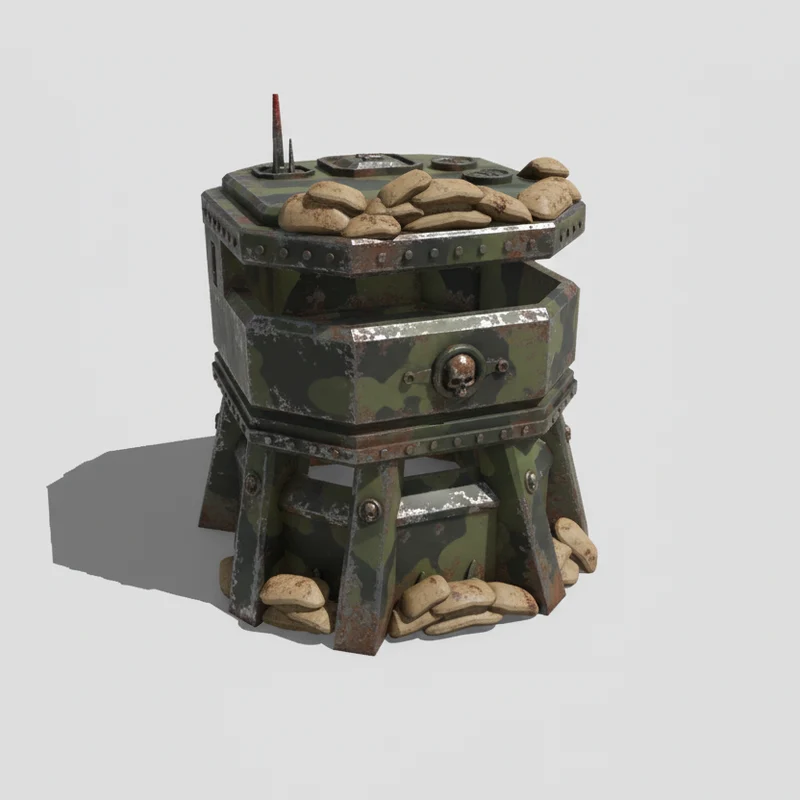 Boîte à pilules double Terrain pour jeux de guerre Grimdark
