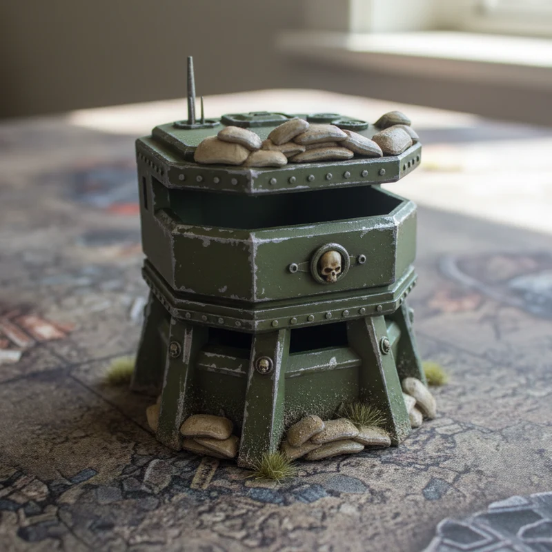 Boîte à pilules double Terrain pour jeux de guerre Grimdark