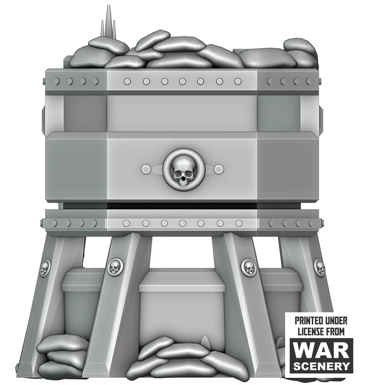 Boîte à pilules double Terrain pour jeux de guerre Grimdark