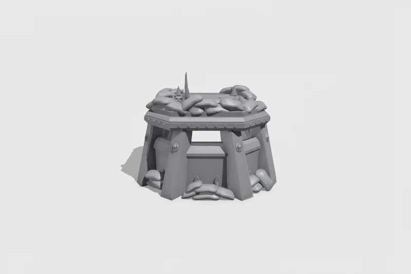 Boîte à pilules avec sacs de sable pour terrain de wargaming tactique