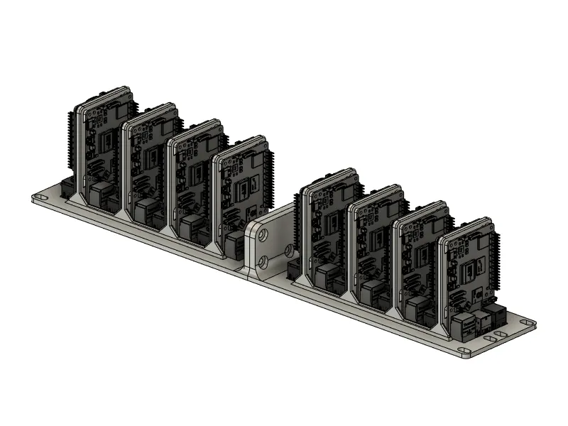Support de montage en rack 19" 2U pour 16 Raspberry Pi 5