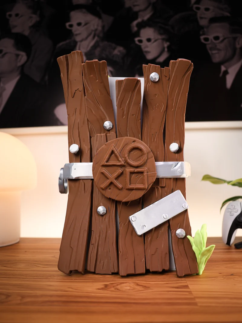 Coque d'inspiration bois Fantasy pour PS5 Slim Digital