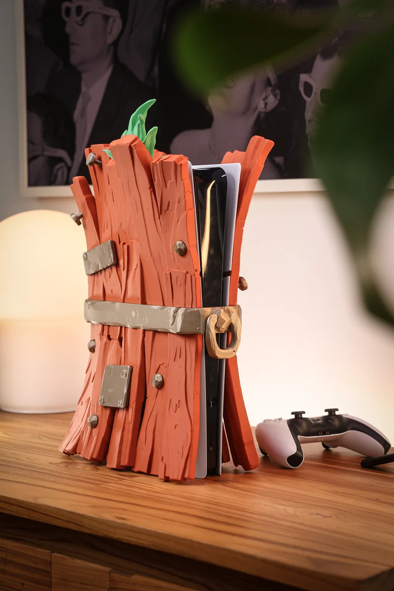 Coque d'inspiration bois Fantasy pour PS5 Slim Digital