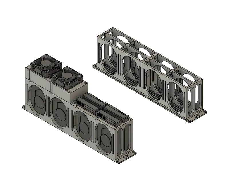 Support de montage en rack 19" pour disques durs 3,5" x 8