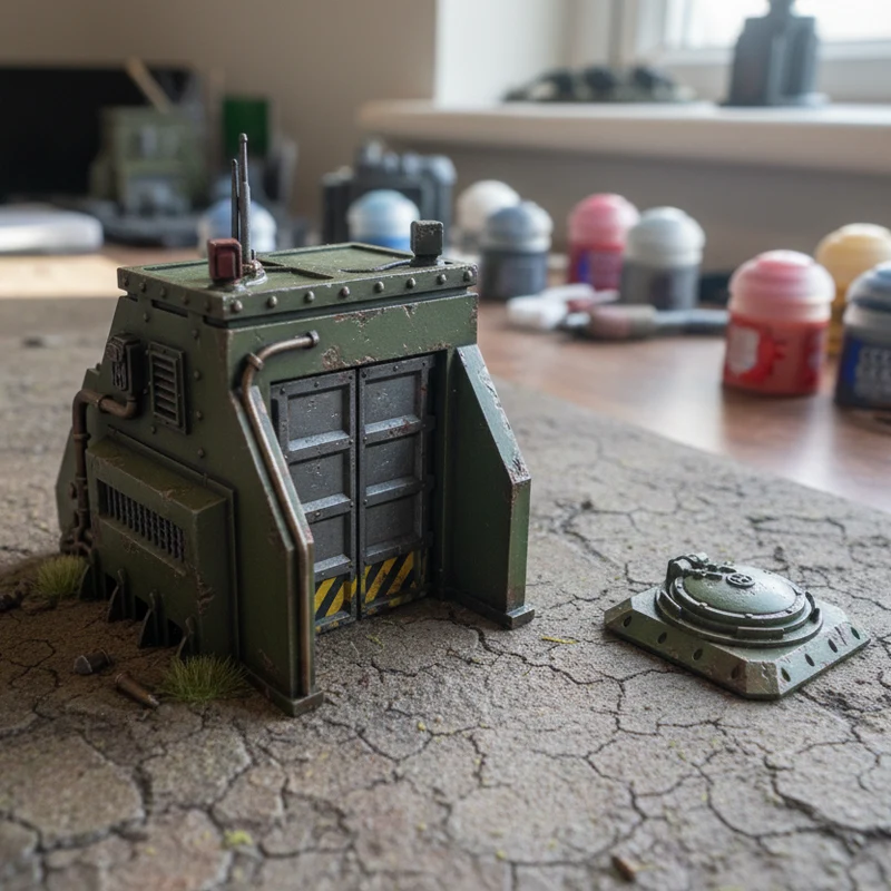 Entrées de bunker pour jeux de société et terrain grimdark