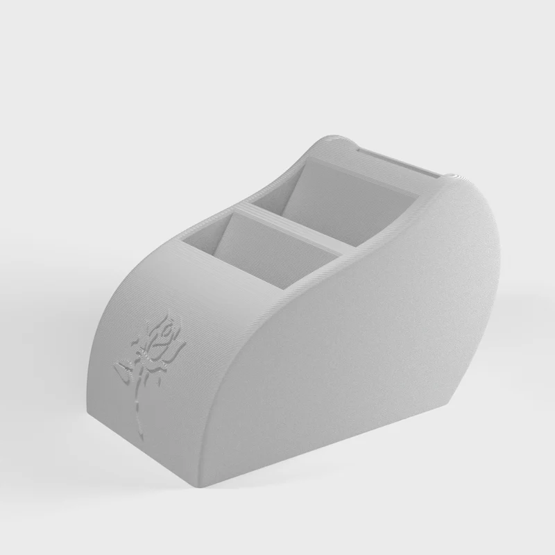 Support de télécommande pratique pour trois avec rose décorative