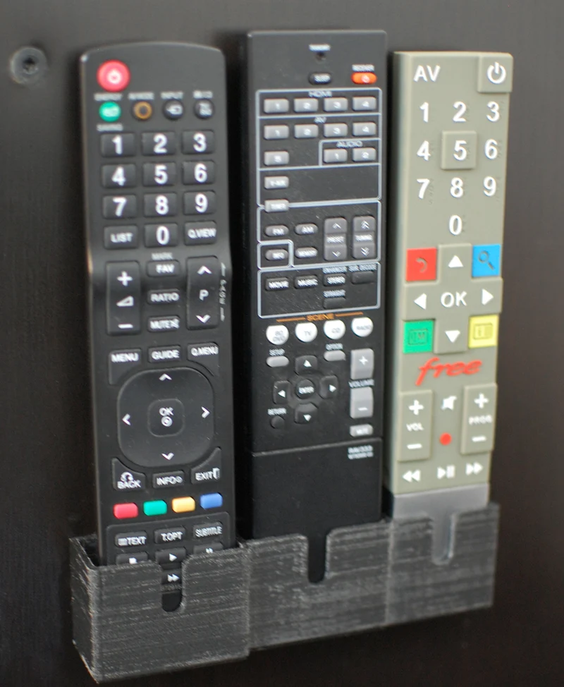 Support de télécommande organisé pour Freebox, LG et Yamaha