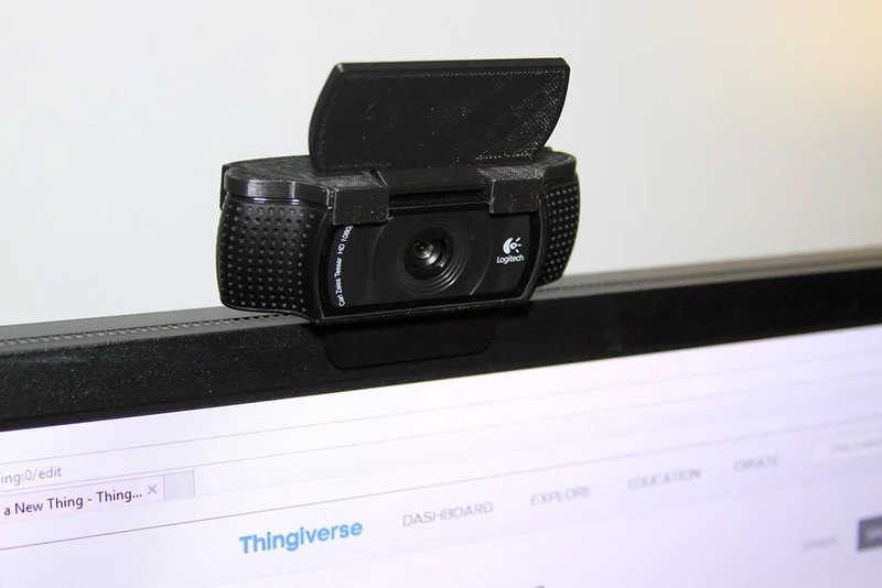 Cache de confidentialité avec couvercle à charnière pour webcam Logitech C920