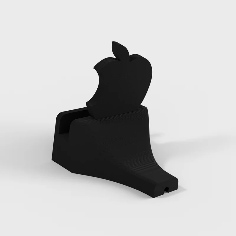 Station d'accueil iPhone élégante avec logo Apple et fonction de charge