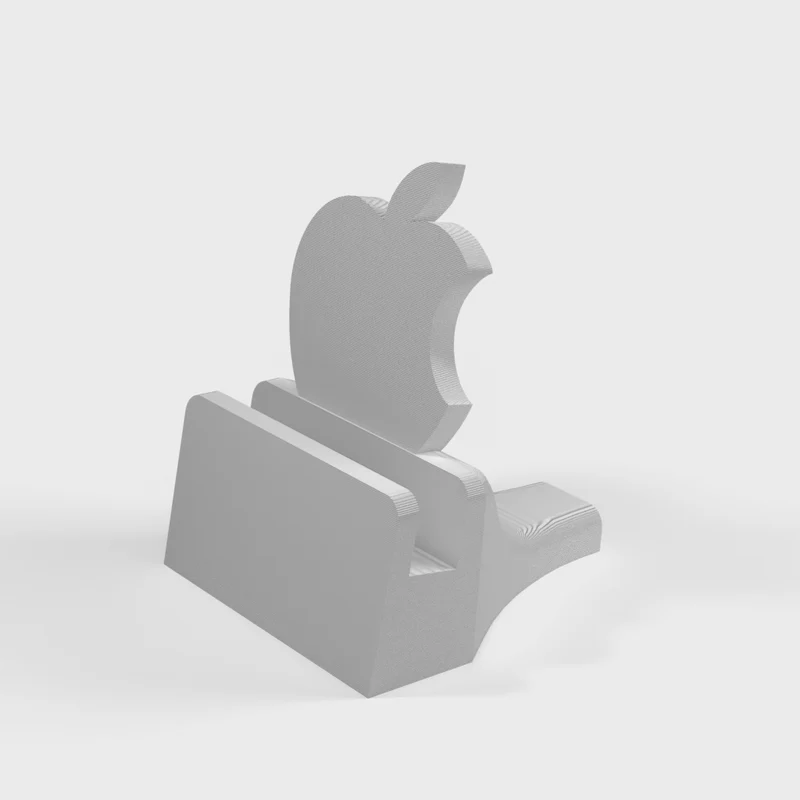 Station d'accueil iPhone élégante avec logo Apple et fonction de charge
