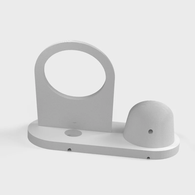 Station de charge ronde pour iPhone (8 Plus, X, XR, XS Max) et Apple Watch - Compatible avec Ikea Rallen