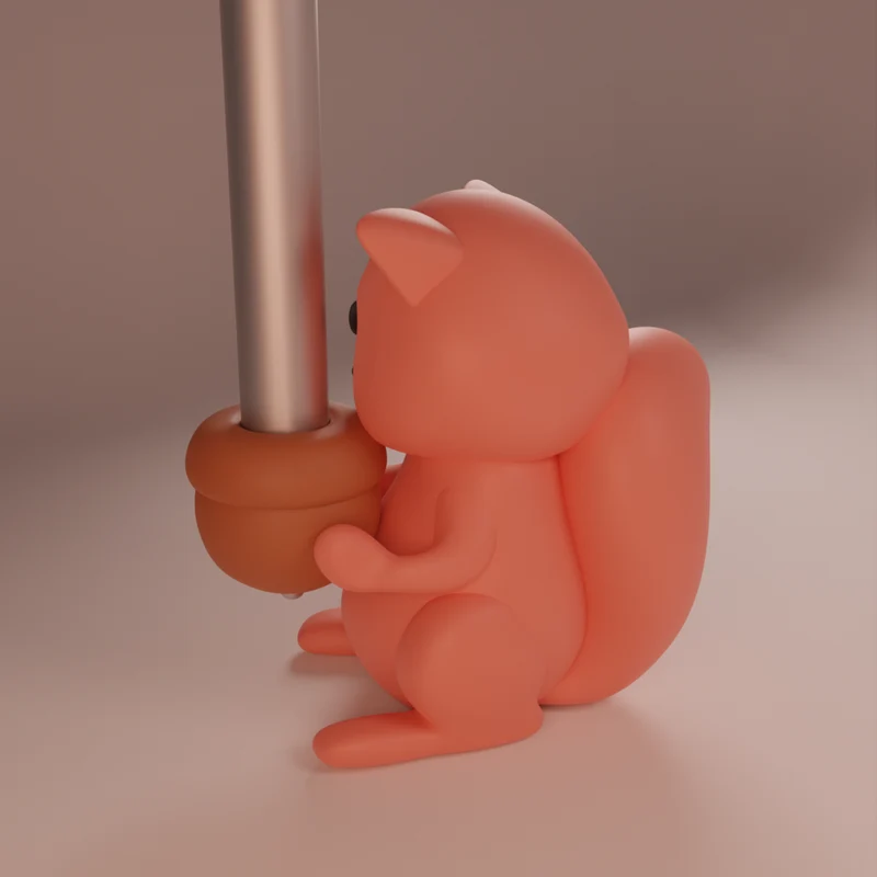 Porte-stylet écureuil avec glands