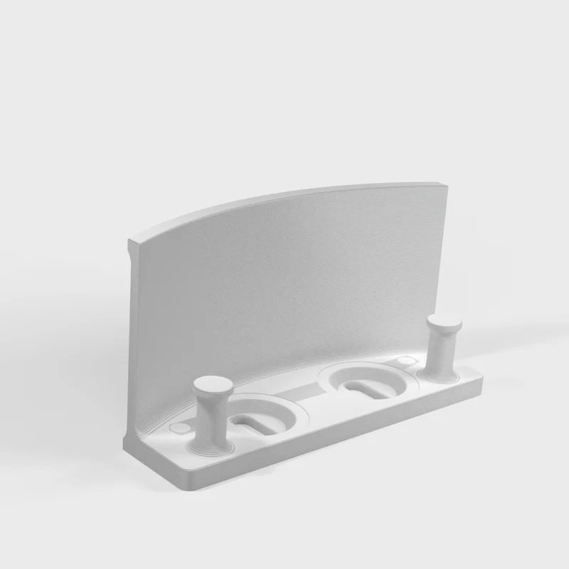 Support de casque Skadis avec gestion des câbles pour système T-Clip