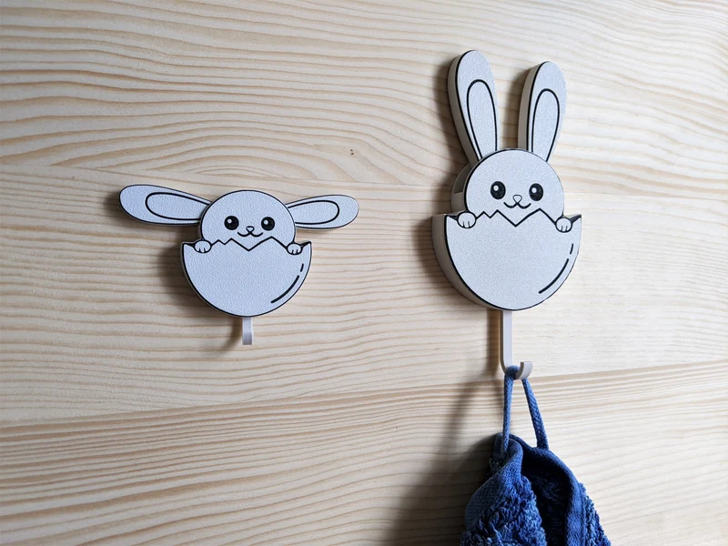 Support mural Lapin mignon - Porte-clés et décoration pour la maison