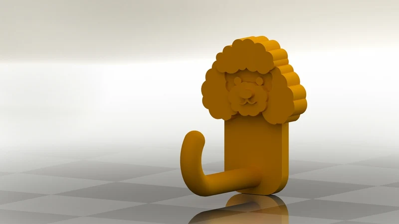 Patère décorative Caniche