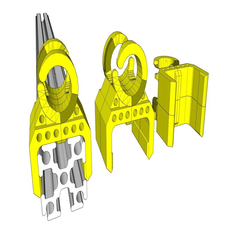 Clips de câble pour profilés de 15x15mm