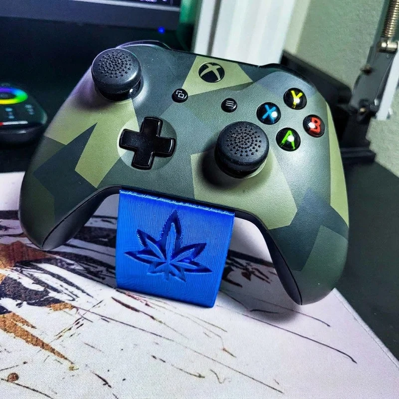Support de manette Xbox One avec un design unique de feuille de cannabis