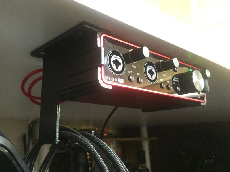 Support Focusrite Scarlett 2i2 3e Gen avec gestion de c\u00e2bles (2 pi\u00e8ces)