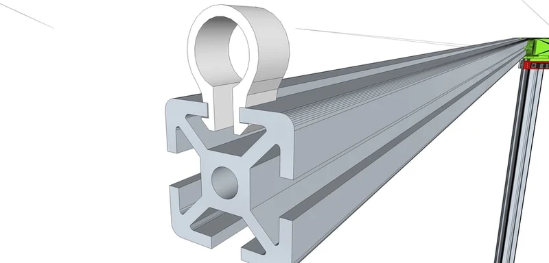 Support de câble pour profilés d'extrusion d'aluminium de 20x20 mm