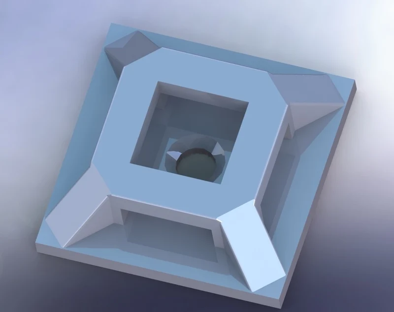 Support de câble 25x25x8 mm pour serre-câbles en nylon