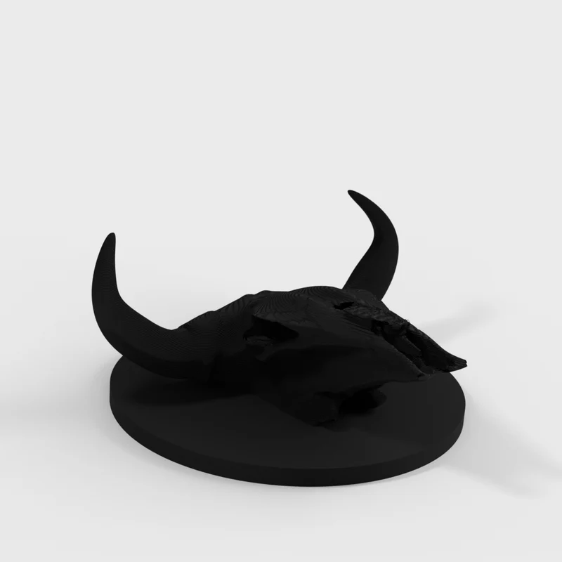 Crochet mural décoratif en forme de crâne de taureau