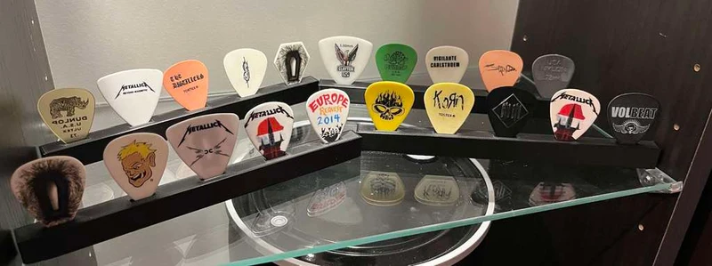 Présentoir pour médiators de guitare
