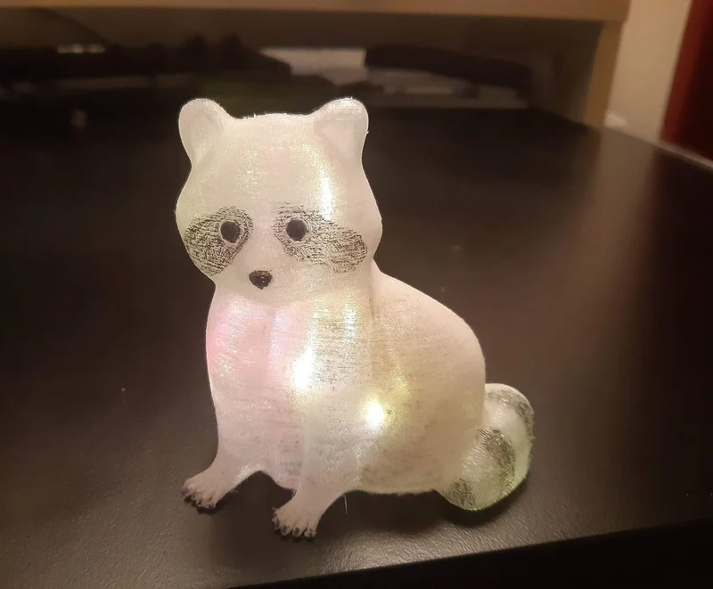 Ratons laveurs - Figurine décorative Trash Panda avec lumières