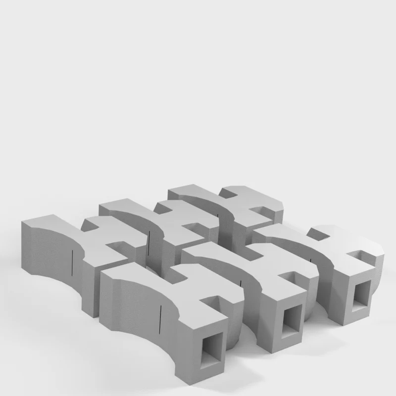 Organisation de câbles pour profilés en aluminium 20x20