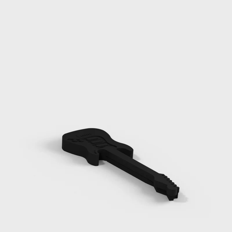 Porte-médiator élégant en forme de guitare