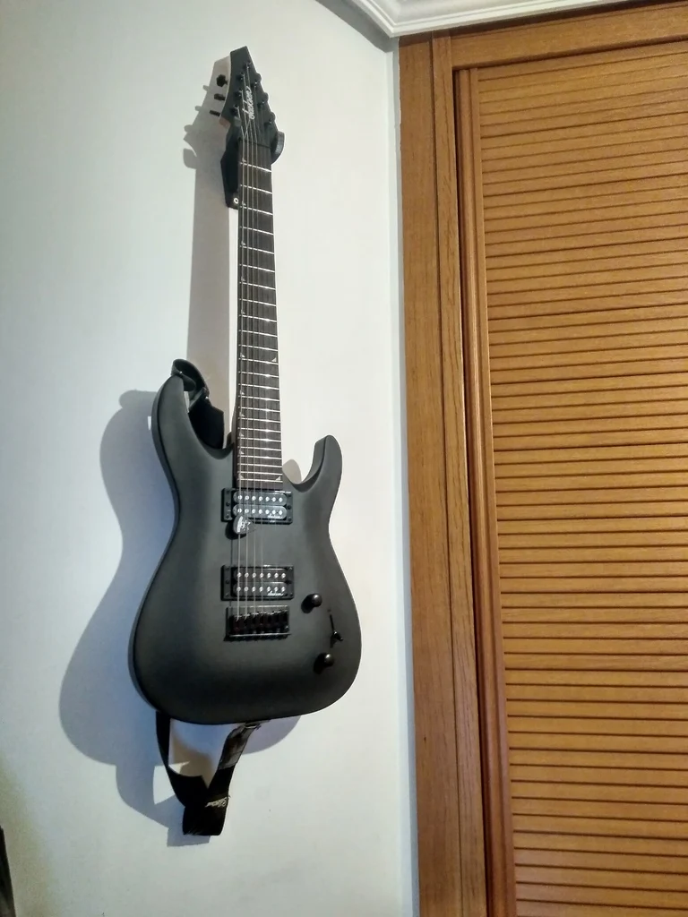 Support mural pour guitare à 7 cordes avec logo Gojira