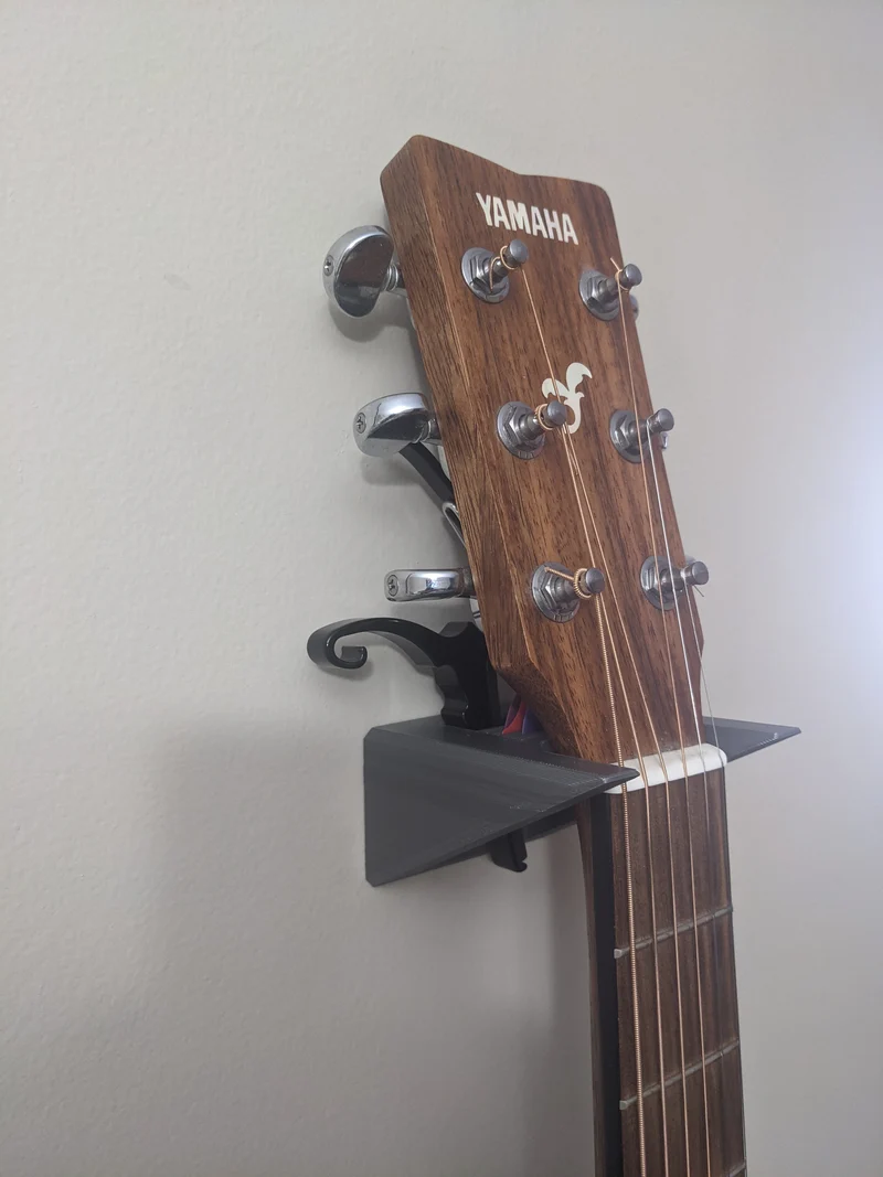 Support mural pour guitare avec porte-accessoires