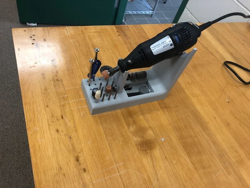 Support Dremel avec organiseur d'embouts et support de cordon