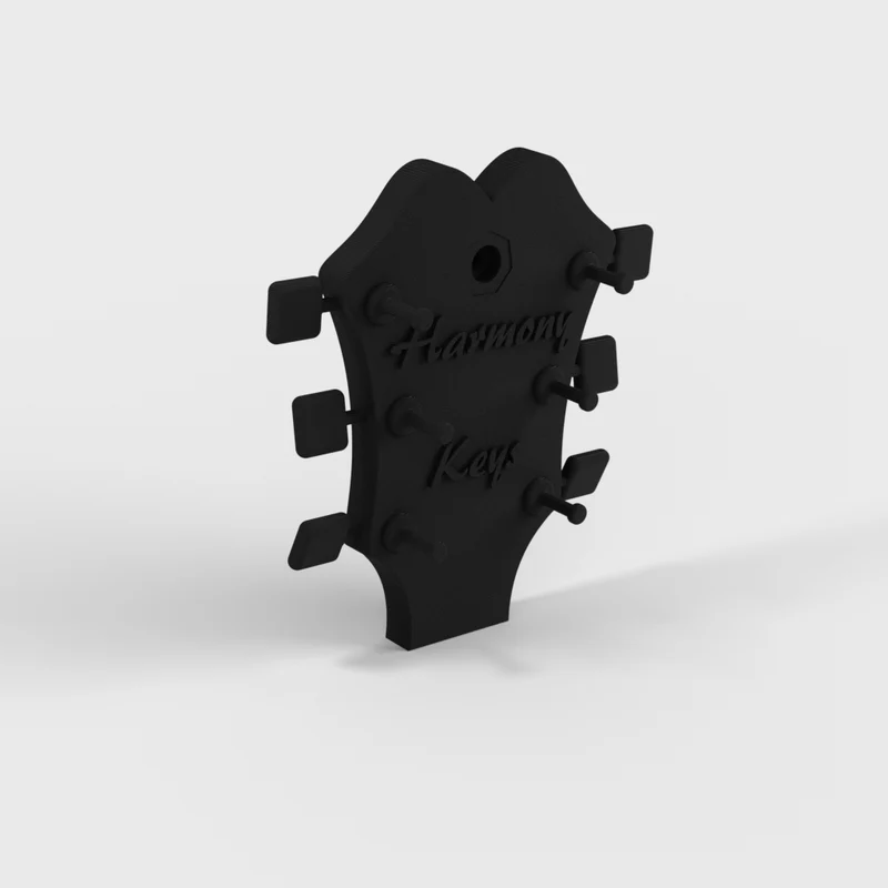 Porte-clés mural en forme de tête de guitare