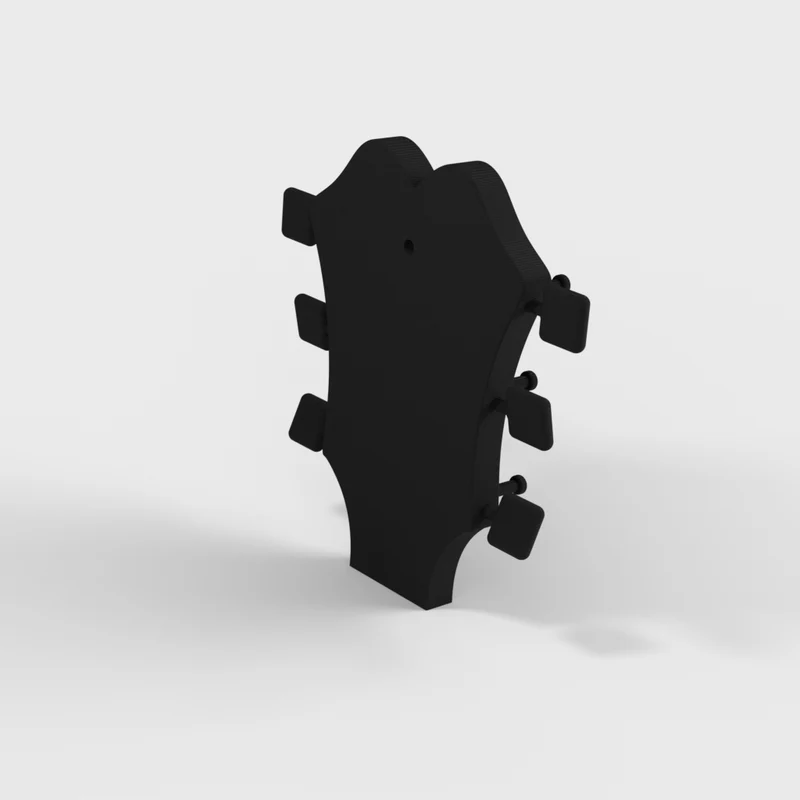Porte-clés mural en forme de tête de guitare