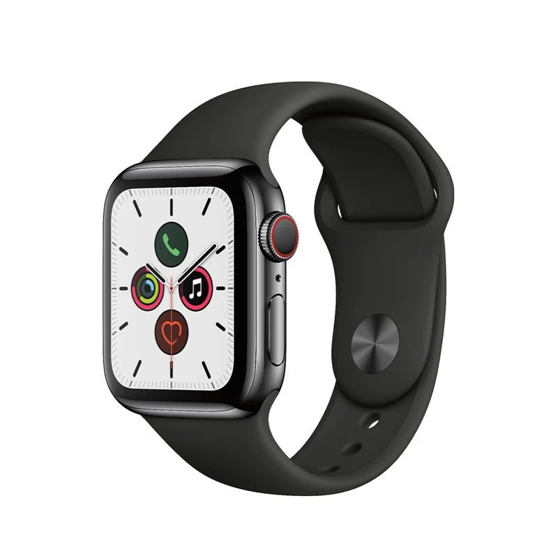 Apple Watch Series 5 Boîtier en acier inoxydable 40mm - Noir