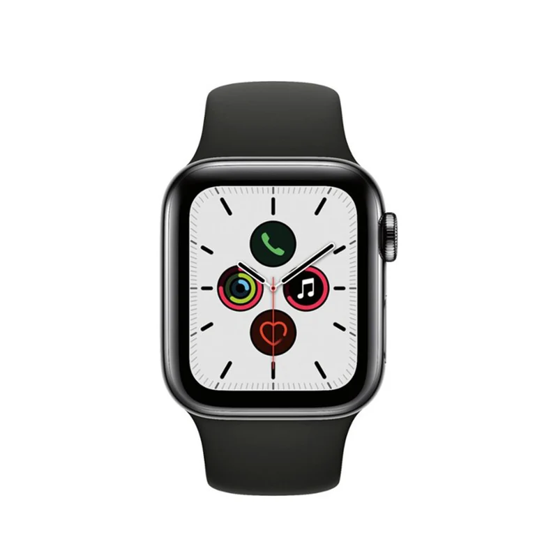 Apple Watch Series 5 Boîtier en acier inoxydable 40mm - Noir