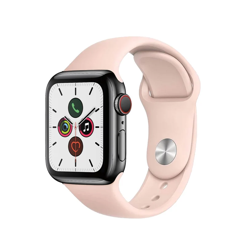 Apple Watch Series 5 Boîtier en acier inoxydable 44mm - Noir